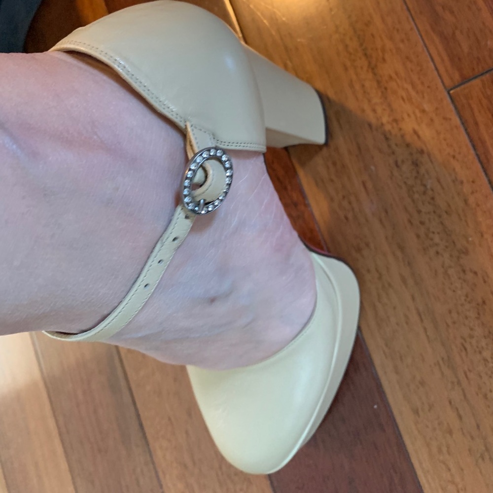 Gucci | Platform Heels Off White Leather 36.5 - Picture 6 of 9